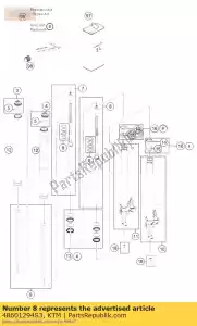 ktm 48601294S3 cartucho kit cpl. l / s - Lado inferior