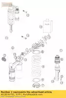 46180367S2, KTM, étui monoshock top 07 ktm super duke 990 2007 2008, Nouveau