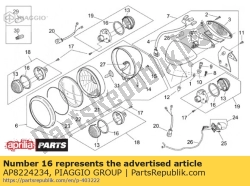 Aprilia AP8224234, Chromed ring nut, OEM: Aprilia AP8224234