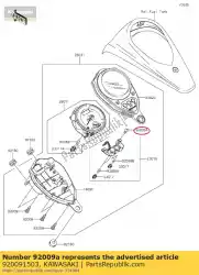 Here you can order the screw,tapping,4x14 from Kawasaki, with part number 920091503: