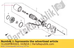 Aqui você pode pedir o motor de arranque em Honda , com o número da peça 31200MW4003: