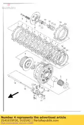 Aqui você pode pedir o cubo, manga de embreagem em Suzuki , com o número da peça 2141035F00: