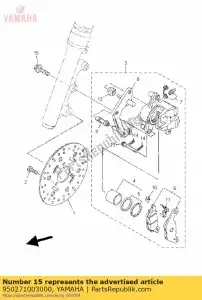 yamaha 950271003000 boulon, bride (3ax) - La partie au fond