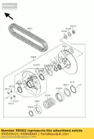 593020019, Kawasaki, polia-comp kvf360a6f kawasaki kvf 360 2011 2012 2013, Novo