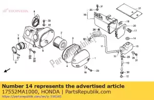 honda 17552MA1000 doorvoertule, opslagtank - Onderkant