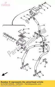 Yamaha 3LD258720000 hose, brake 1 - Bottom side