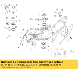 Aprilia B044454, Tappo del serbatoio del carburante e blocco, OEM: Aprilia B044454