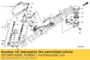 Honda 43538MCA006 ressort, interrupteur - La partie au fond