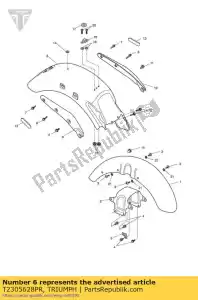 triumph T2305628PR t2305628-pr conjunto de guardabarros trasero - Lado inferior