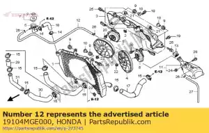 Honda 19104MGE000 tube, reserve tank breath - Bottom side