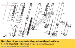 Tutaj możesz zamówić komp. Rur., r. ? Lizga? Si? Od Honda , z numerem części 51420KSCA01: