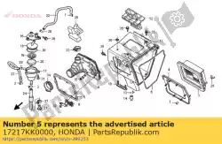 Ici, vous pouvez commander le plaque, support auprès de Honda , avec le numéro de pièce 17217KK0000:
