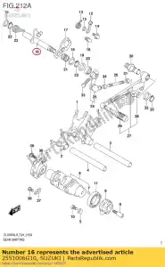 suzuki 2551006G10 eixo, shuf de engrenagem - Lado inferior