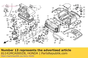 Honda 81141MCA000ZB cover, trunk lower *pb304 - Bottom side