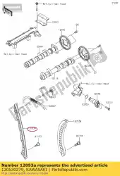 Ici, vous pouvez commander le 01 guide-chaîne,fr auprès de Kawasaki , avec le numéro de pièce 120530279: