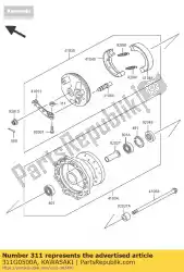 Aquí puede pedir tuerca hexagonal, 5 mm kx80-e1 de Kawasaki , con el número de pieza 311G0500A: