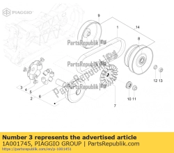 Aprilia 1A001745, Contraste de rouleau, OEM: Aprilia 1A001745