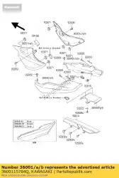 Aquí puede pedir lado de la cubierta, lh, m. C. Gol er500-c1 de Kawasaki , con el número de pieza 3600115784Q: