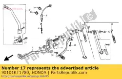 Here you can order the bolt,kick arm from Honda, with part number 90101KT1780: