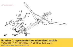 honda 45469KT1670 guide, brake hose top - Bottom side