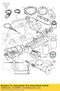 triumph T3880209 adaptor, rear susp, s/hammer - Bottom side