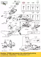 270080048, Kawasaki, cerradura con llave, en blanco, # a zg1400a8f kawasaki  gtr tr 1400 2008 2009 2010 2011 2012 2013 2014 2015 2016 2017, Nuevo