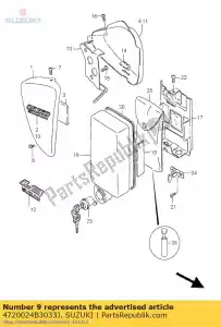 Suzuki 4720024B3033J cubierta, marco, l - Lado inferior