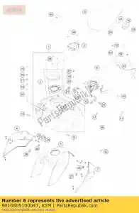 ktm 9010805100047 os?ona zbiornika paliwa r / s czarny mat - Dół