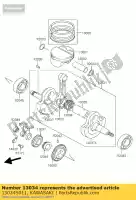 13034S011, Kawasaki, bearing-big end kawasaki kfx400 400 , New