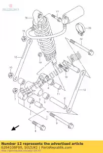 Suzuki 6264108F00 asta, cuscino posteriore - Il fondo