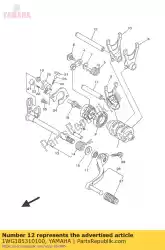 stuur, schakelvorkgeleider 1 van Yamaha, met onderdeel nummer 1WG185310100, bestel je hier online: