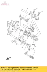 yamaha 1WG185310100 stuur, schakelvorkgeleider 1 - Onderkant