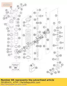 ktm 50180431 stelo d = 18 l = 151 m16x1 - Il fondo