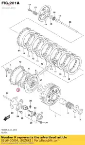 suzuki 0916400004 washer,wave - Bottom side