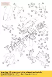 Aqui você pode pedir o tampa lateral l / s laranja 03 em KTM , com o número da peça 6000805000070: