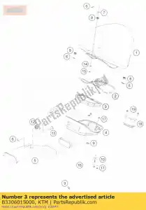 ktm B3306015000 air filter b33+r33 - Bottom side