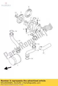 suzuki 0910606089 bolt,oil pump - Bottom side