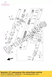 Aqui você pode pedir o tubo, externo (direito em Yamaha , com o número da peça 5YKF31360000: