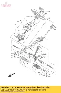 yamaha 958120802000 perno, brida - Lado inferior