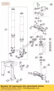 ktm 7500103203233S onderste drievoudige klem cpl. 08 - Onderkant