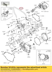 kawasaki 921920543 tube, 9x14x760 klx450a8f - La partie au fond