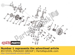 Aprilia 8572555, Aandrijfas, OEM: Aprilia 8572555