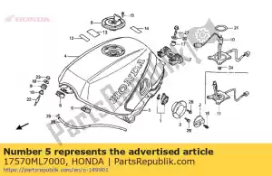 Honda 17570ML7000 protector,fuel ta - Bottom side