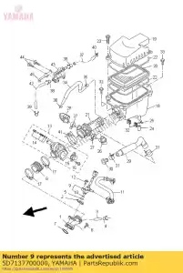 yamaha 5D7137700000 injecteur assy - La partie au fond