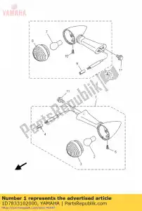 yamaha 1D7833102000 clignotant avant assy 1 - La partie au fond