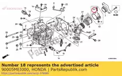 Here you can order the bolt, recessed, 5x22 from Honda, with part number 90005MEJ000: