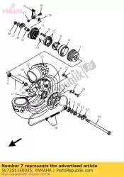 Aquí puede pedir freno de tambor de Yamaha , con el número de pieza 5V72511E0035: