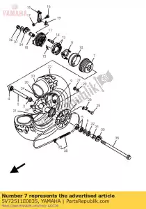 yamaha 5V72511E0035 tambour, frein - La partie au fond