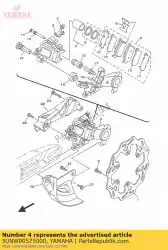 Aquí puede pedir conjunto de pistón, pinza de Yamaha , con el número de pieza 5UNW00575000: