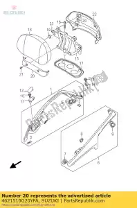 suzuki 4621510G20YPA couverture, passager r - La partie au fond